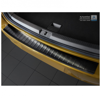 Protector Paragolpes Trasero Negro Acero Inox Volkswagen Golf Vii Hb 5-Doors 2012-2017 & 2017- 'Ribs'